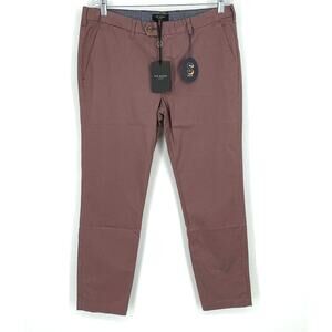 Ted Baker London MMT Sidonii Slim Fit Printed Chino‎ Pink Men's 36R